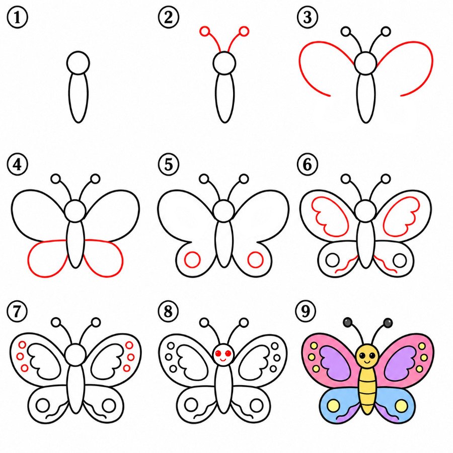 Elegant Butterfly Drawing Ideas