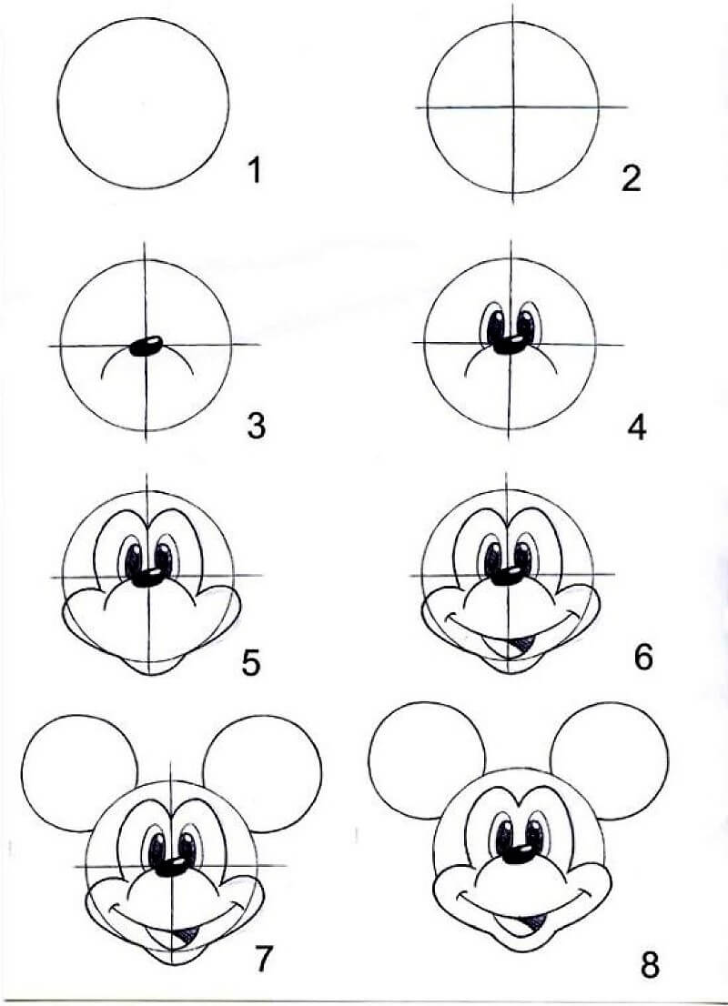 Mickey Mouse Sketch Drawing Idea
