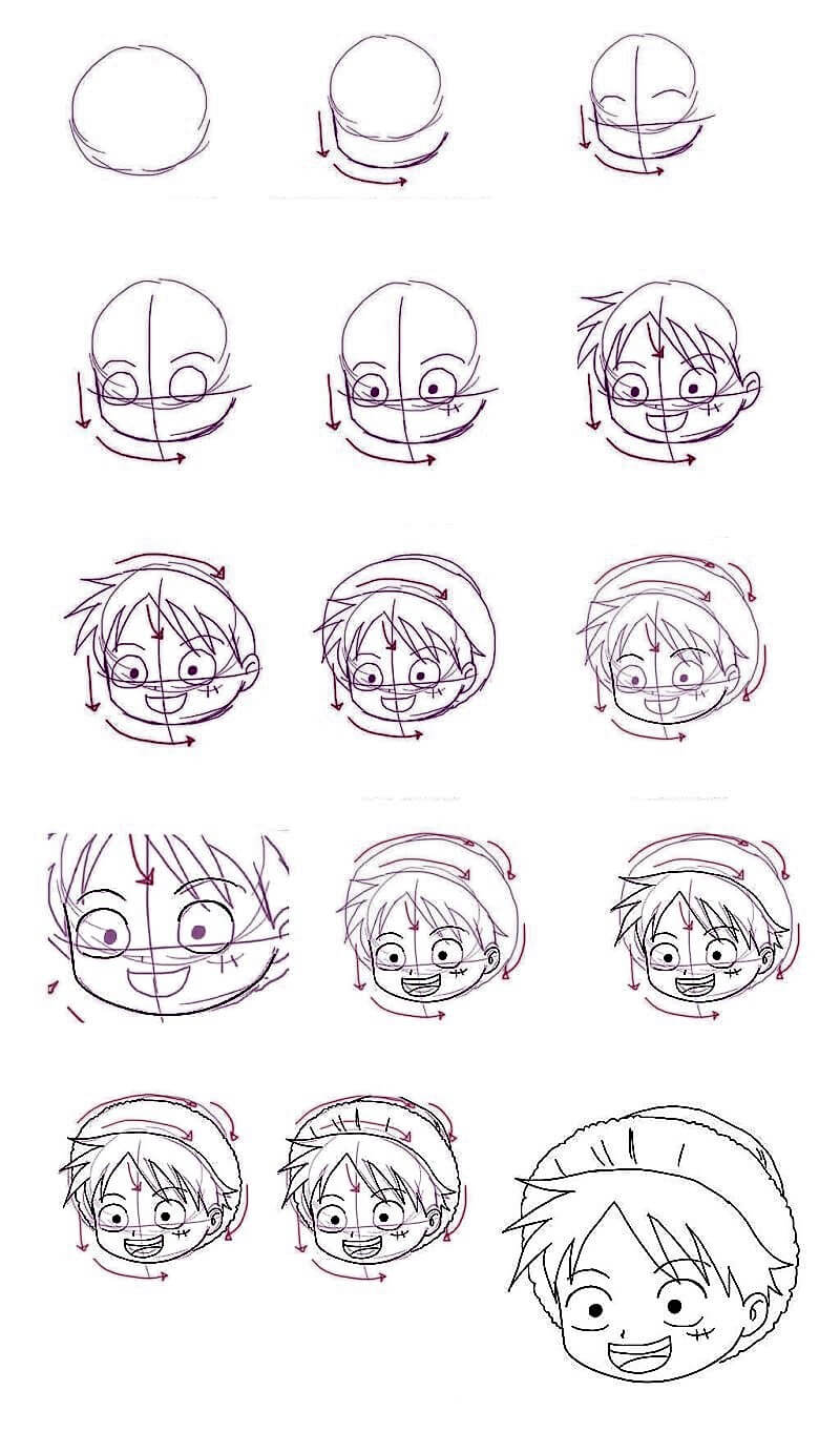 A Baby Luffy Drawing Ideas