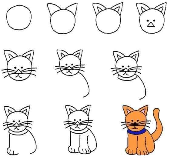 A Cat - Idea 17 Drawing Ideas