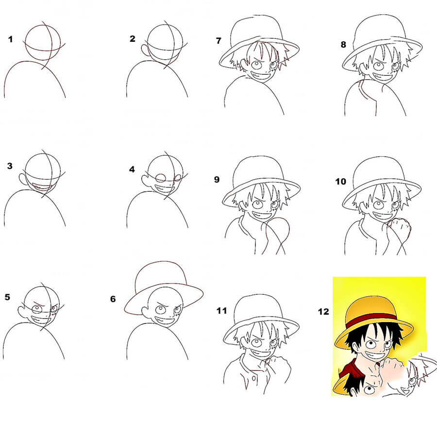 A Funny Luffy Drawing Ideas