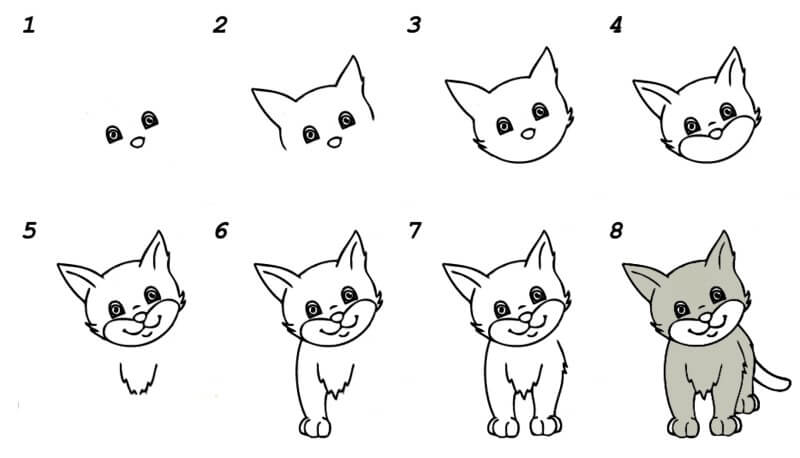 A Lovely Cat Drawing Ideas