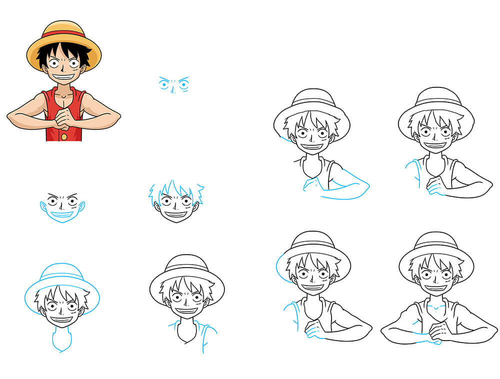 A Strong Luffy Drawing Ideas