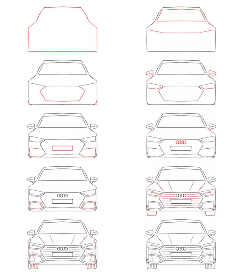 Audi Brand Car Drawing Ideas