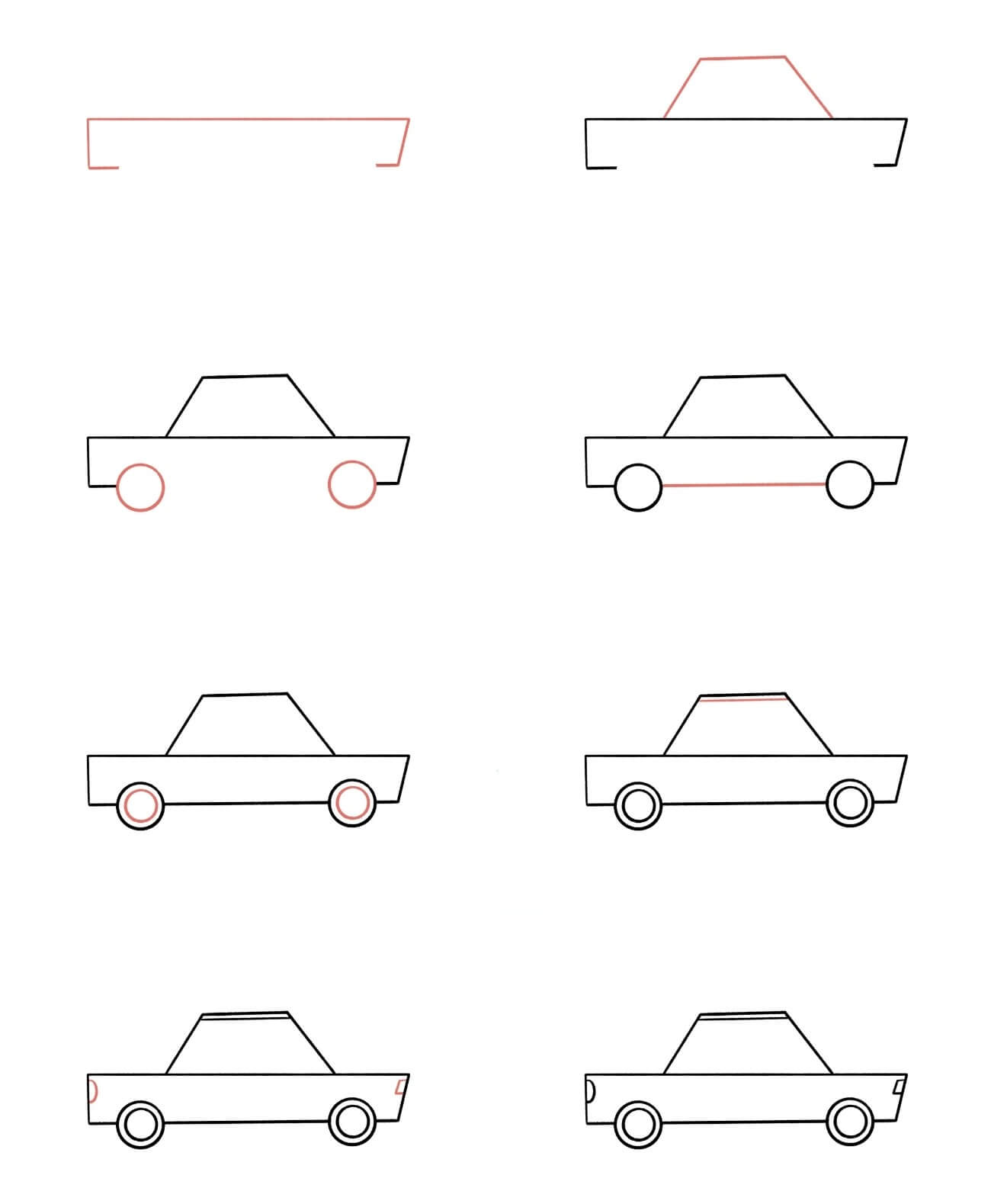 How to draw Boxy car
