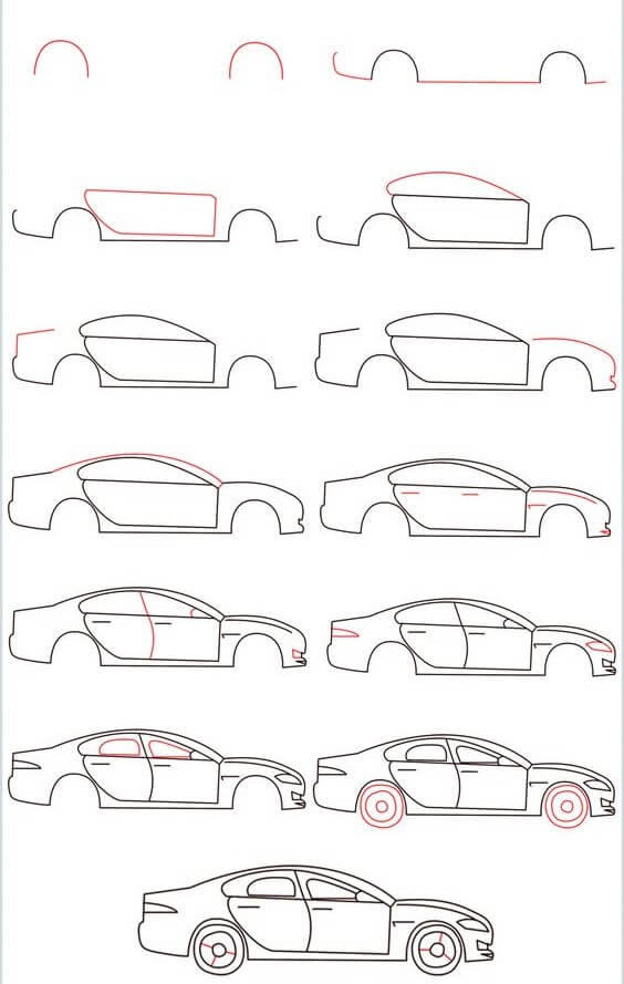 How to draw Car idea 1