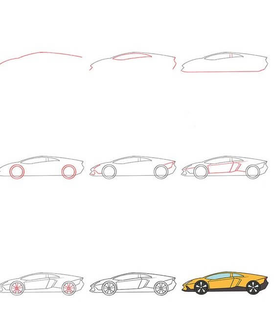 How to draw Car idea 10