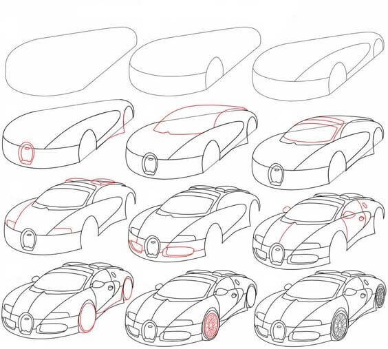 How to draw Car idea 7