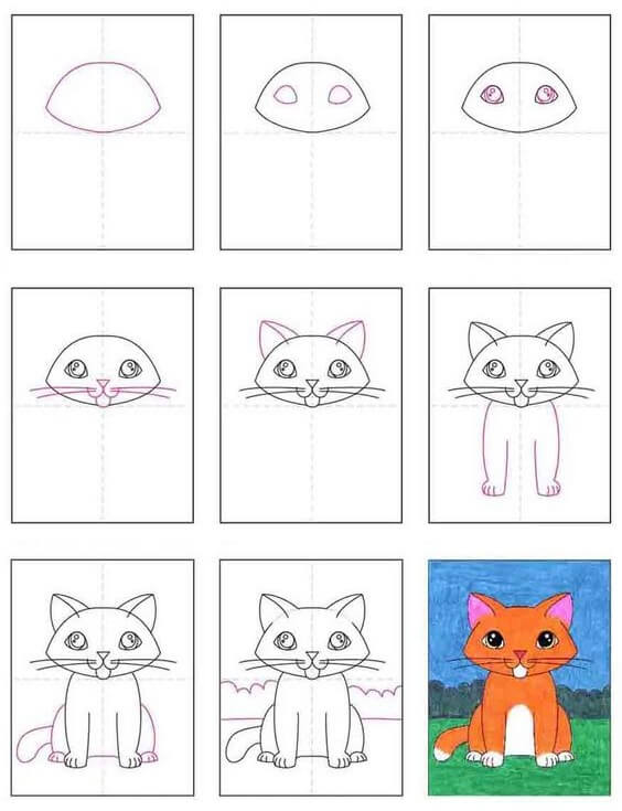 How to draw Cat idea (20)