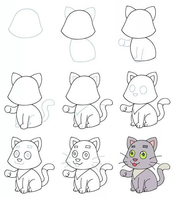 How to draw Cat idea (21)