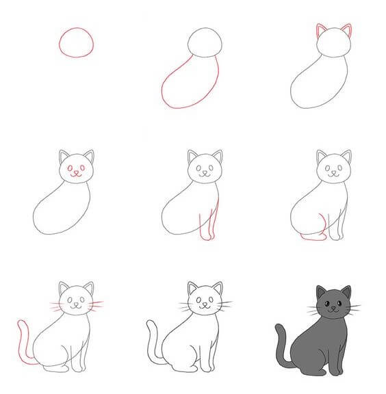 How to draw Cat idea (23)