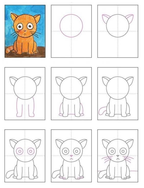 How to draw Cat idea (33)