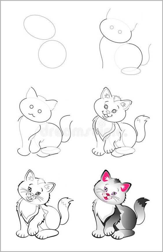 How to draw Cat idea (35)