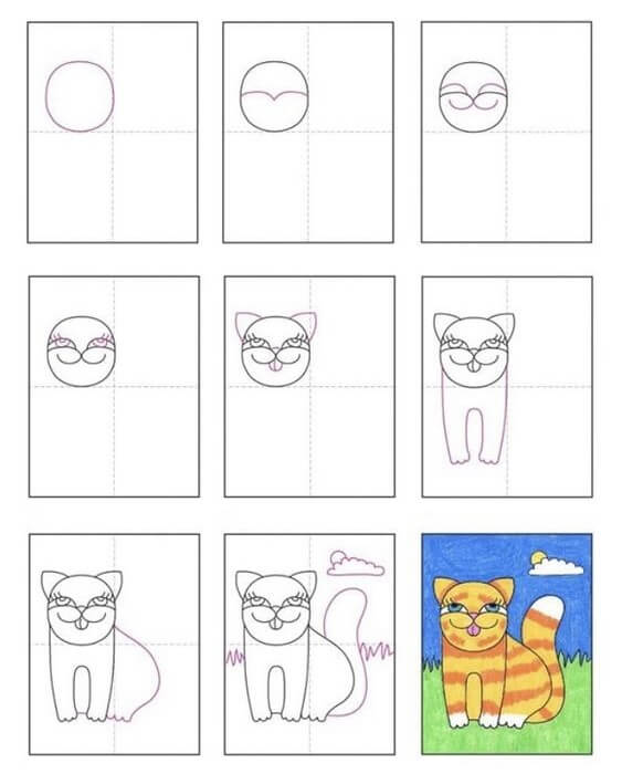 How to draw Cat idea (40)