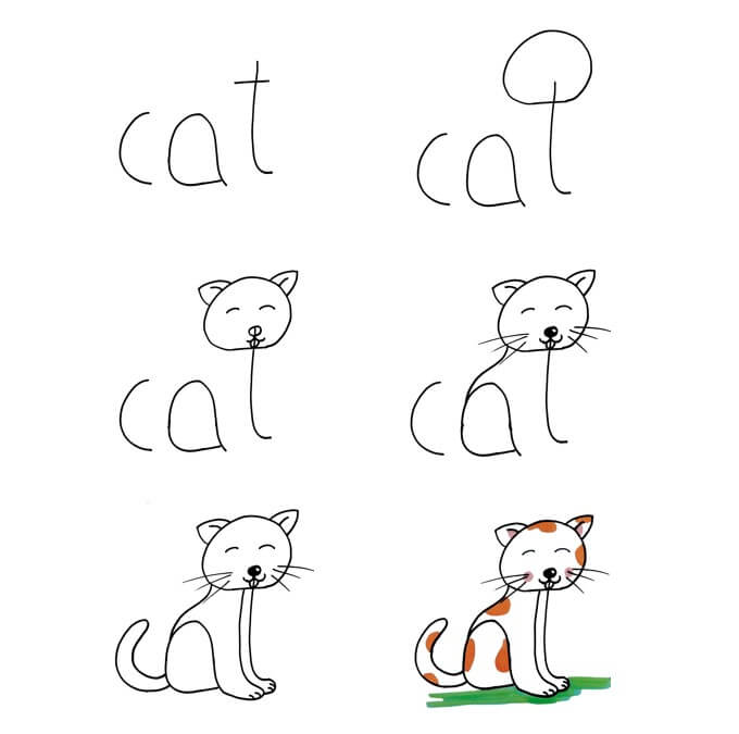 How to draw Cat idea (45)