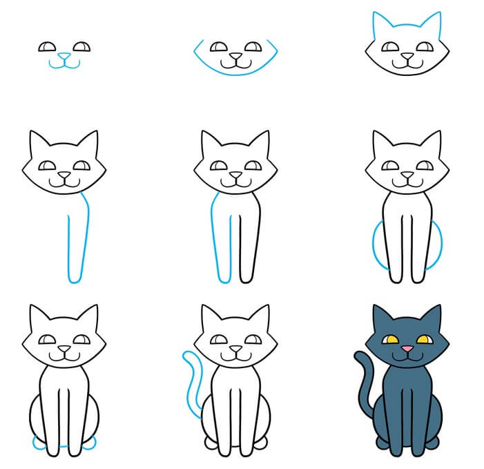 How to draw Cat idea (58)