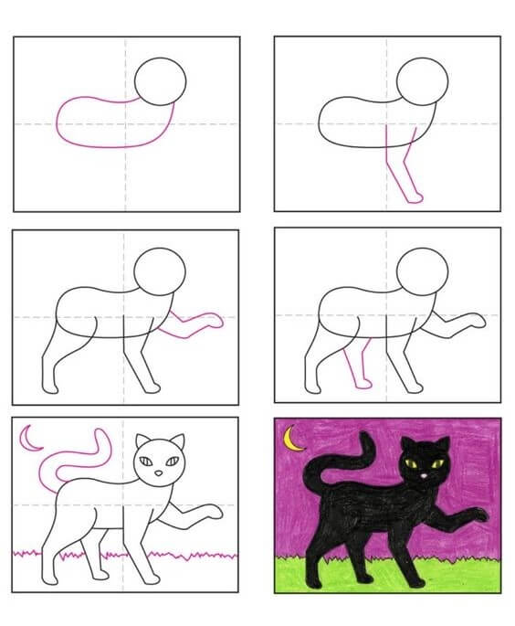 How to draw Cat idea (61)