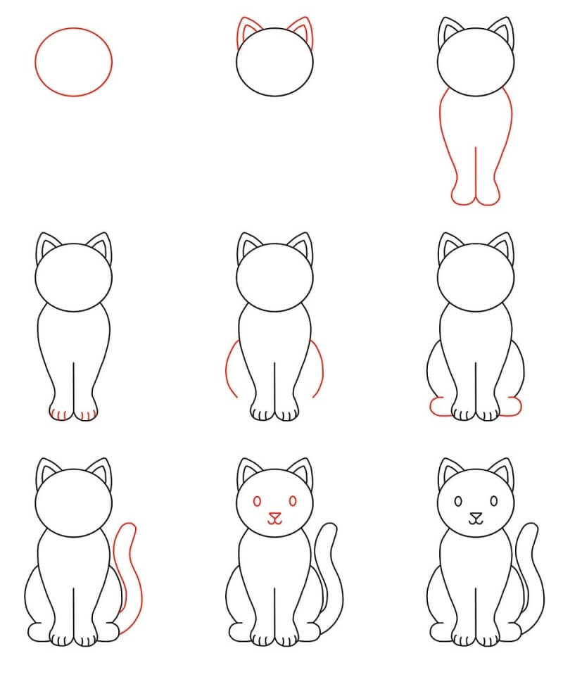 How to draw Cat Idea 8