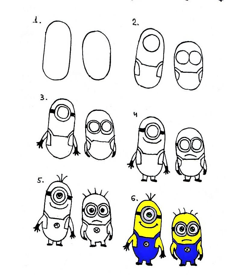 Couple of Minions Drawing Ideas