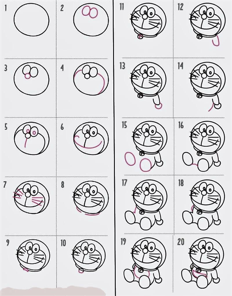 How to draw A Cute Doraemon