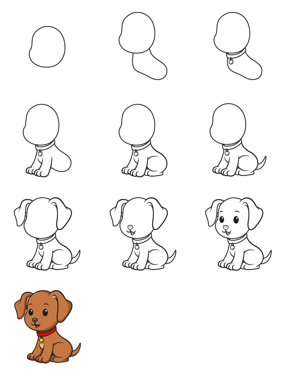 A Cute Little Dog Drawing Ideas