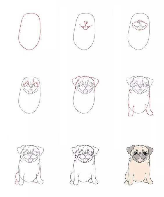 How to draw Dog idea (15)