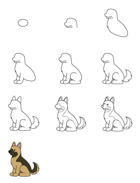 How to draw Dog idea (23)