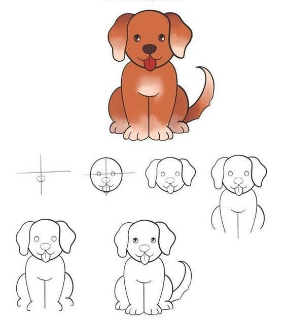 How to draw Dog idea (33)