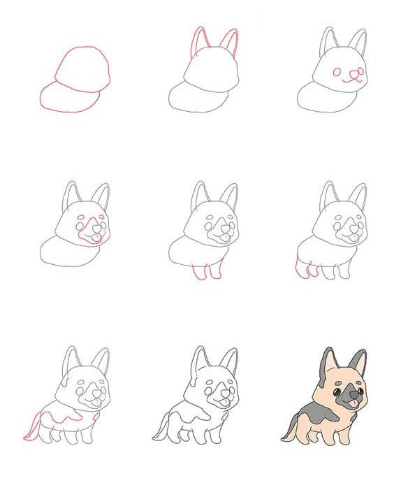 How to draw Dog idea (45)