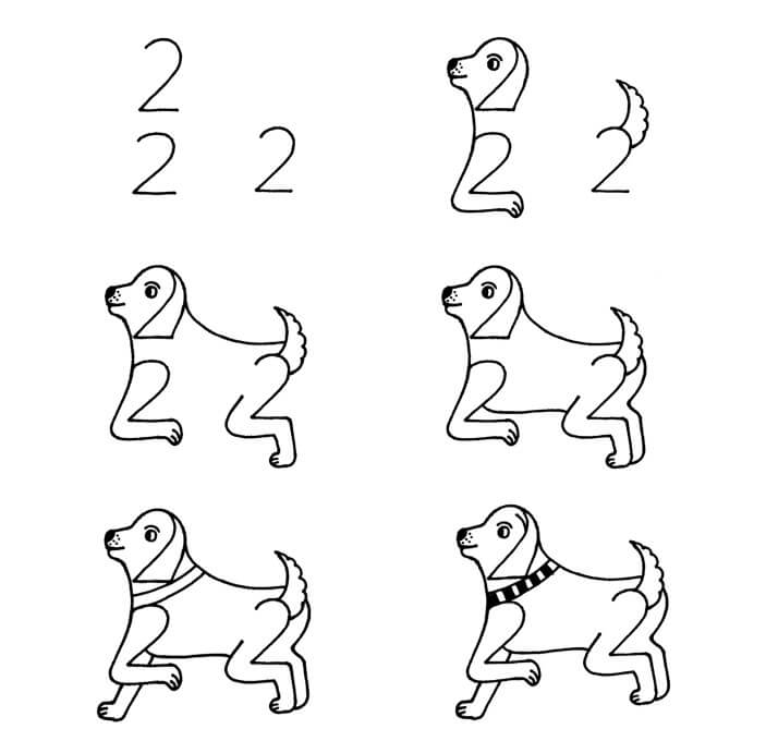 How to draw Dog idea (58)