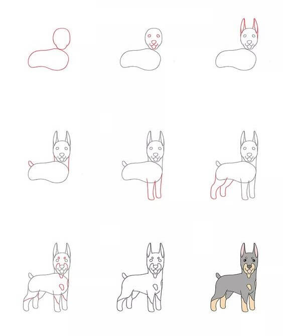 How to draw Dog idea (6)