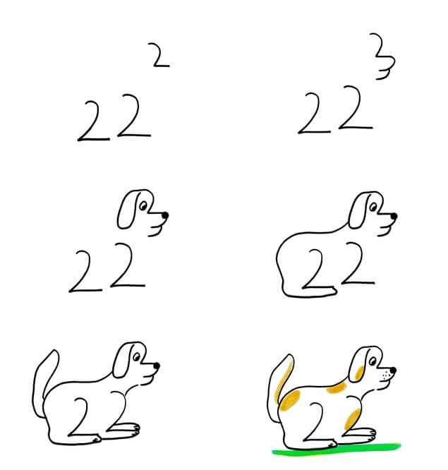 How to draw Dog idea (61)