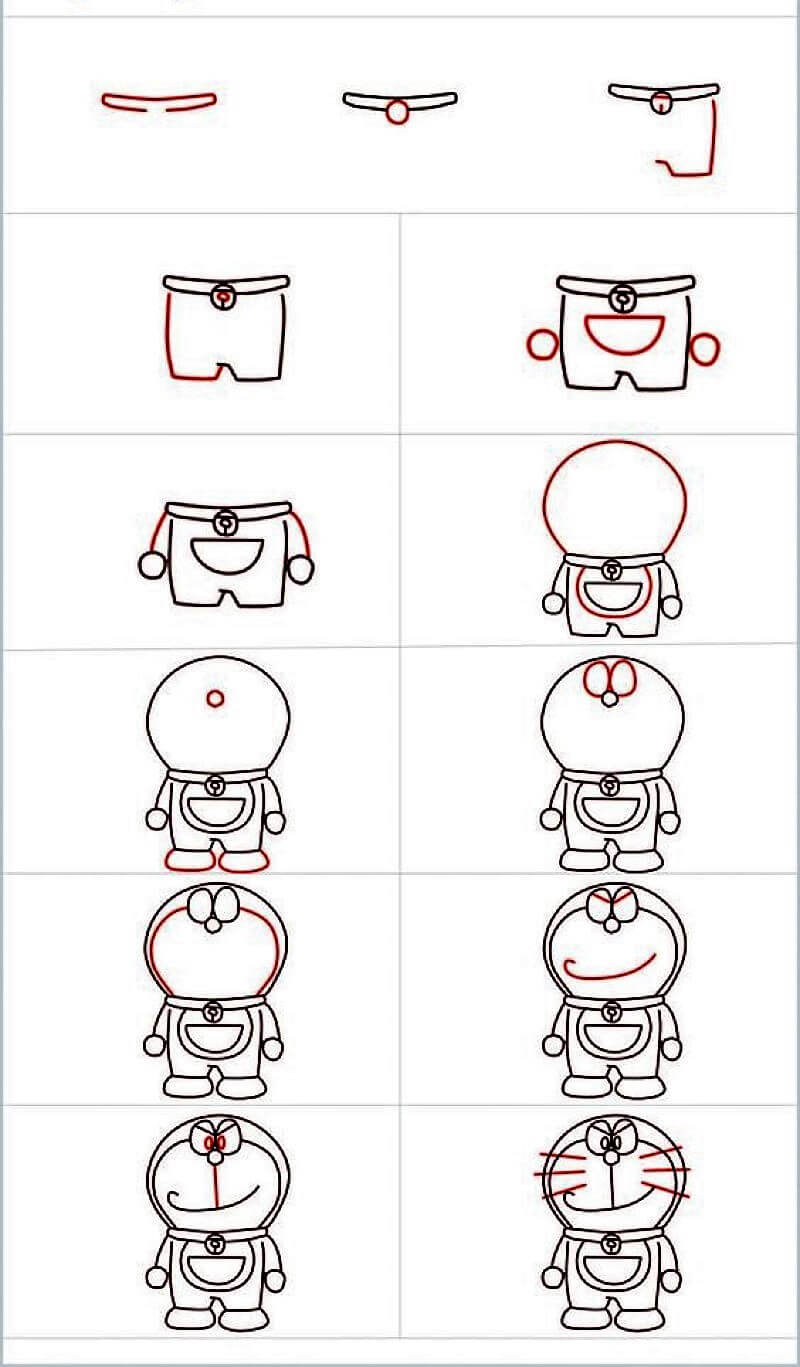 How to draw Doraemon Cartoon