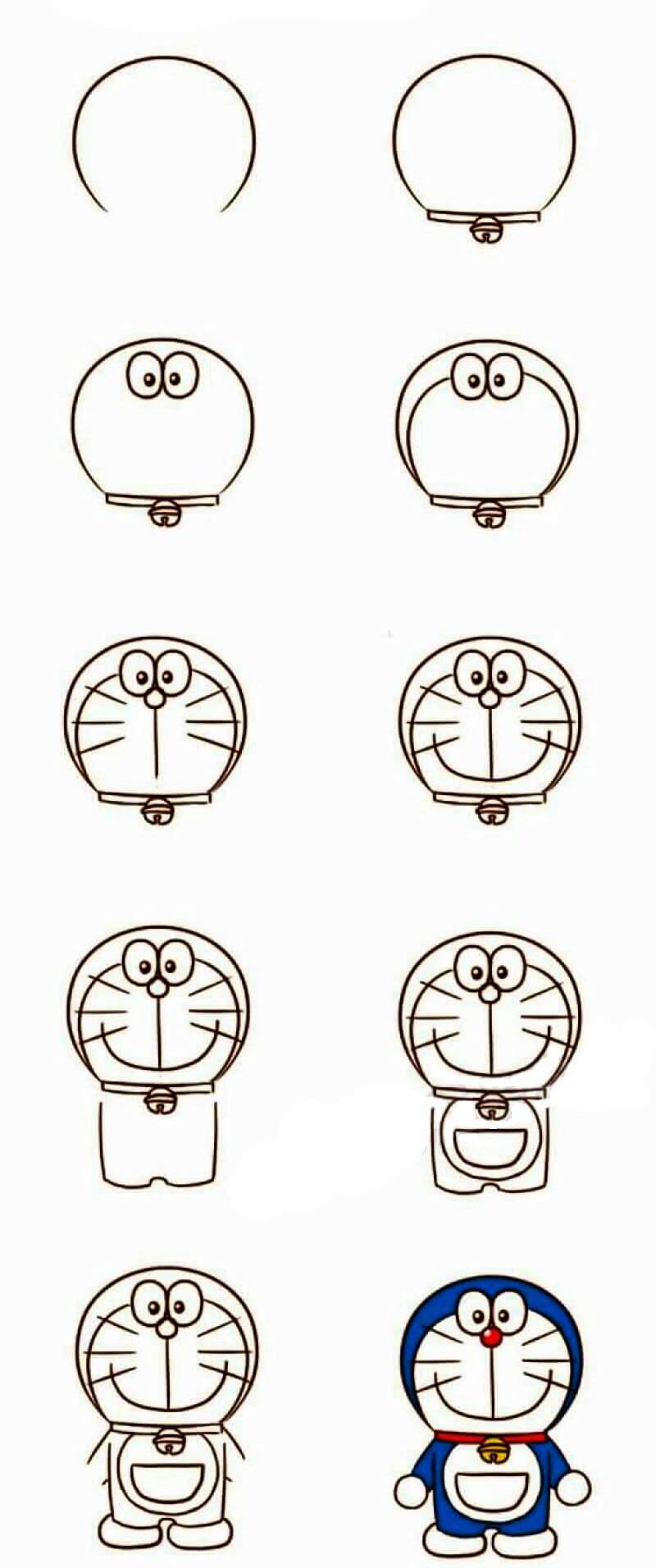 How to draw An Easy Doraemon