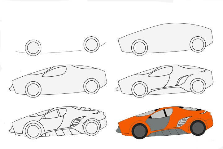 How to draw Future car