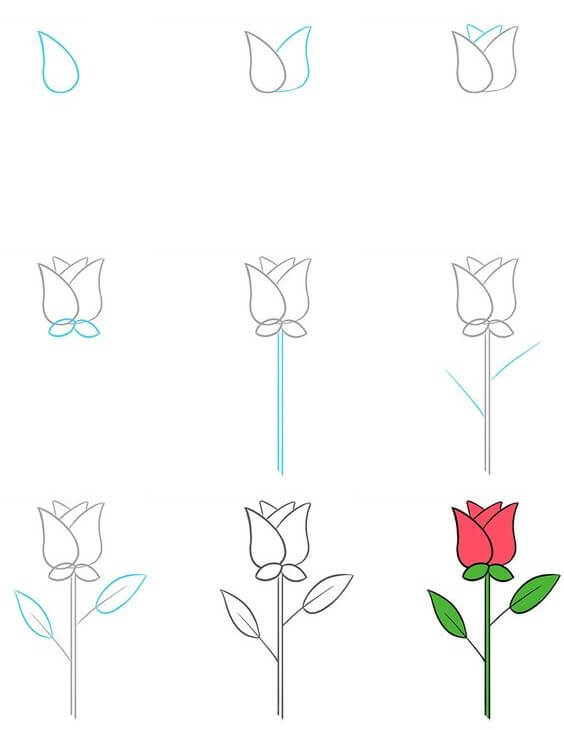 How to draw Roses idea (13)