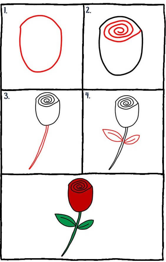 How to draw Roses idea (14)