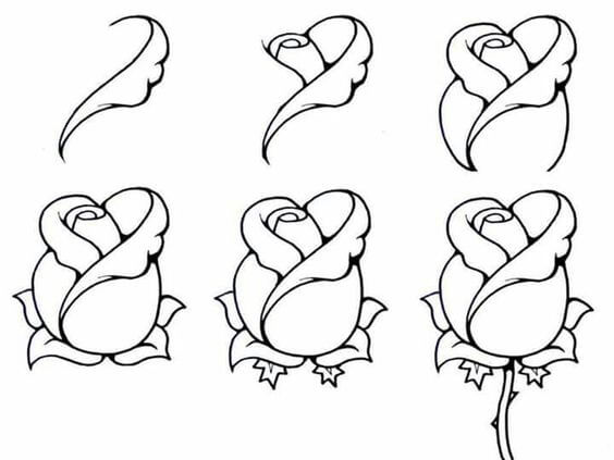 How to draw Roses idea (16)