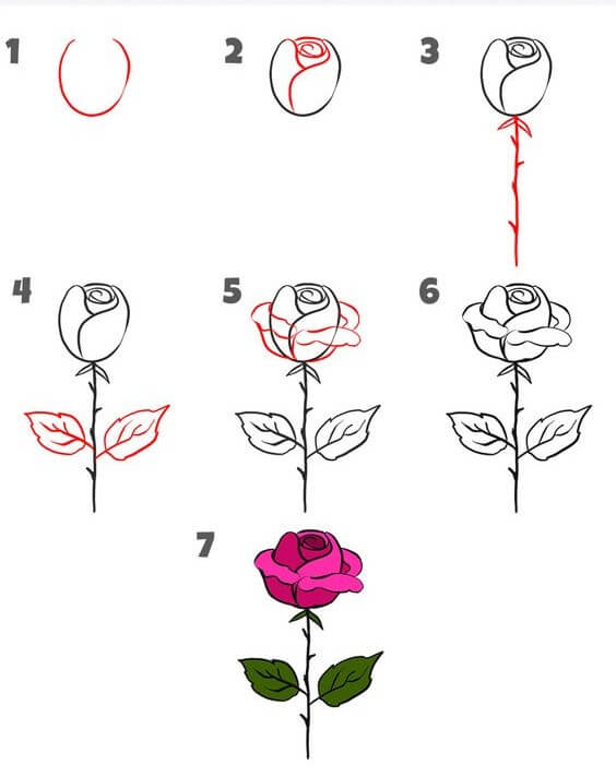 How to draw Roses idea (23)