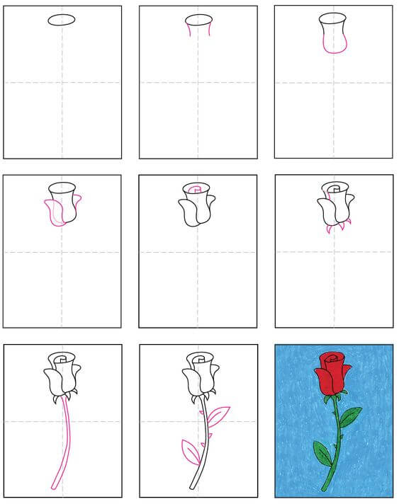 How to draw Roses idea (25)