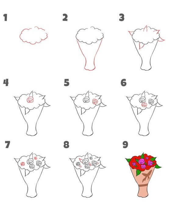 How to draw Roses idea (26)