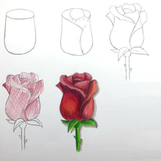 How to draw Roses idea (28)