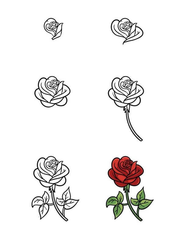 How to draw Roses idea (29)