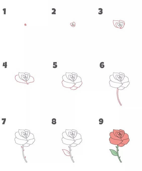 How to draw Roses idea (34)