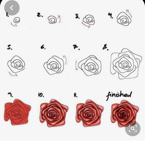 How to draw Roses idea (35)