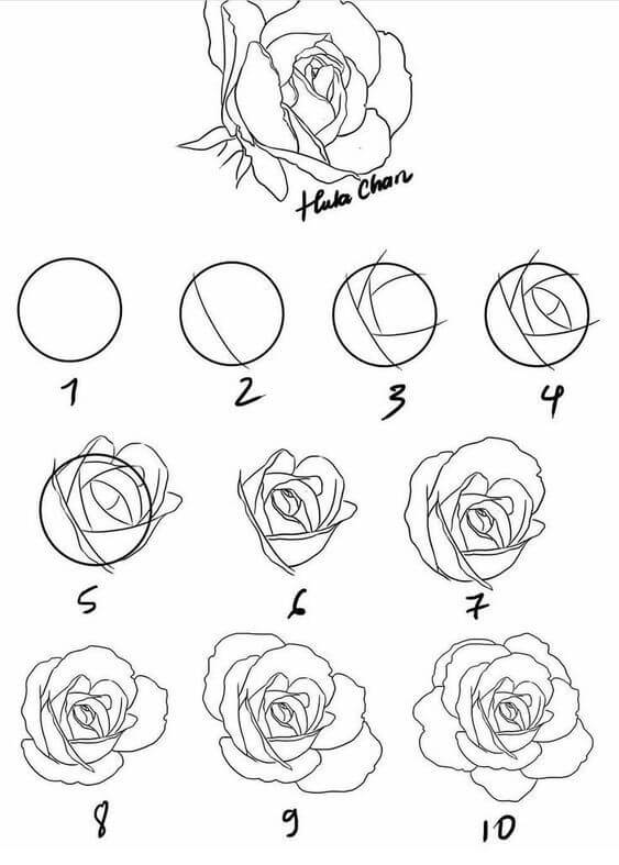 Roses idea (37) Drawing Ideas