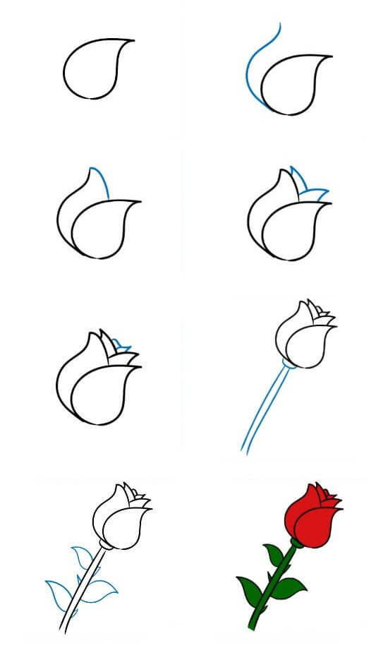 How to draw Roses idea (39)