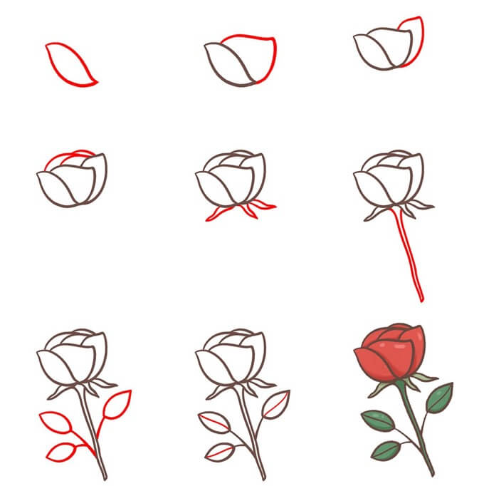 How to draw Roses idea (41)