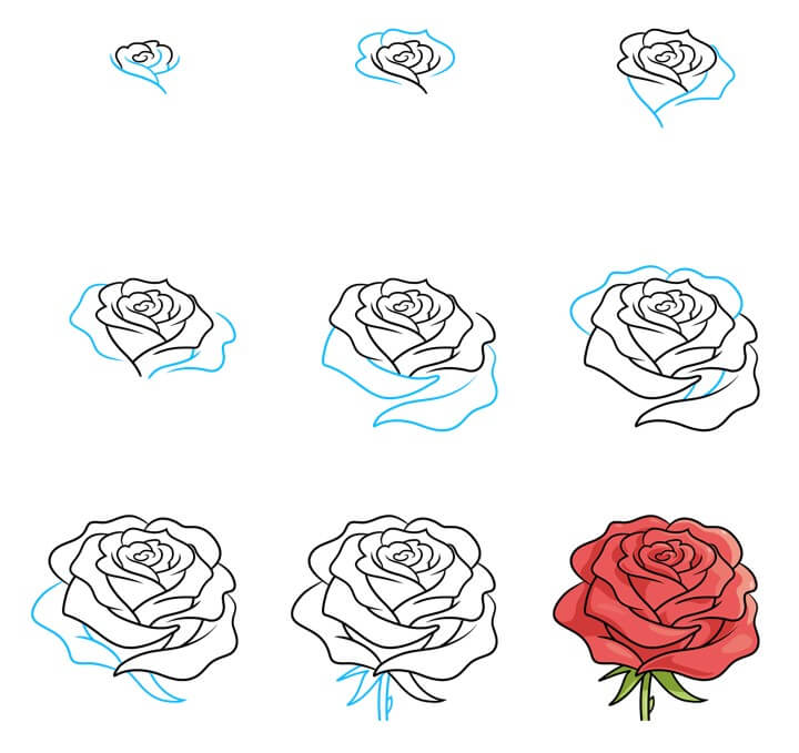 How to draw Roses idea (43)