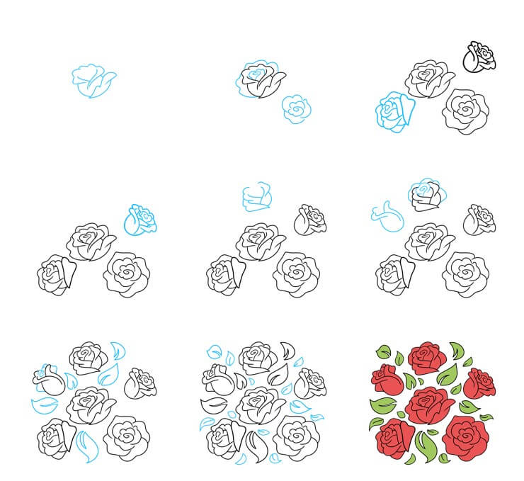 How to draw Roses idea (47)